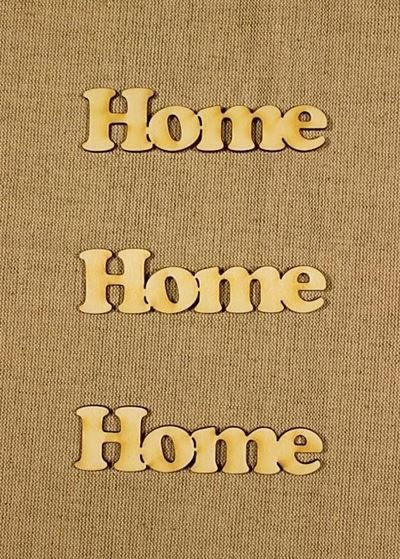 Inscriptie "Home"-11 * 2.4 cm, 3/set