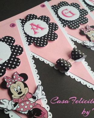 Ghirlanda botez tematica Minnie Mouse