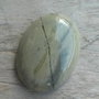 Cabochon silver leaf jasper, 40x30 mm