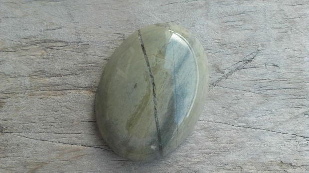 Cabochon silver leaf jasper, 40x30 mm