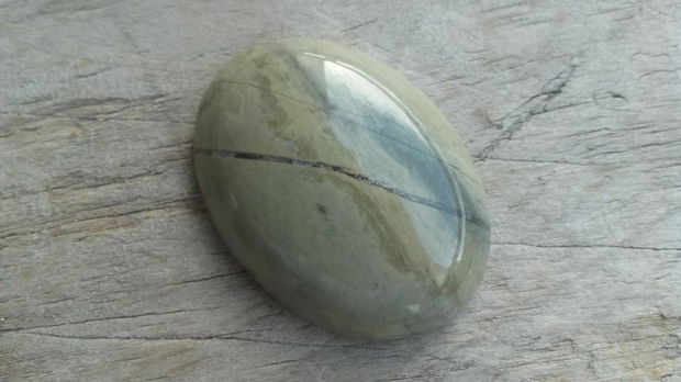 Cabochon silver leaf jasper, 40x30 mm