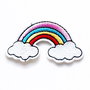 Patch cu broderie  - RAINBOW-  [iron on] - 1 buc