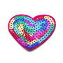 Patch - HEART - cu paiete - [iron on] - 1buc