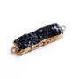 Agat druzy cu  margini electroplacate aur