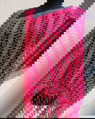 Esarfa crosetata melana