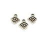 Charm romb zamak gravat 14x10mm  PASA 0019