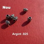 Tubulet din argint .925 partial antichizat aprox 5x4 mm