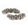 Distantiere cu strasuri, fluture, 3 siruri, 7x22 mm