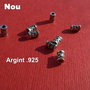Tubulet din argint .925 antichizat aprox 5x3 mm