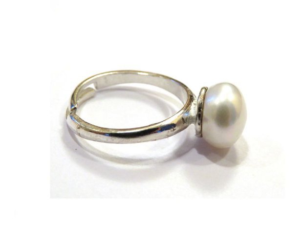 Inel reglabil din Argint 925 si Perla alba de cultura - IN588 - Inel romantic mireasa, inel casual delicat, cadou Valentine's day / 8 martie