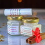 Set cadou crema cu acid hialuronic, crema de maini si balsam de buze cu portocala si scortisoara  100% naturale cu punga cadou