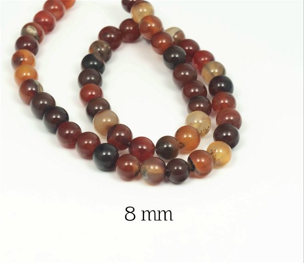 Agate naturale, 8 mm, AGS06