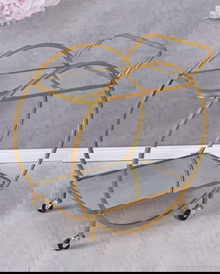 Gheridon din fier forjat auriu