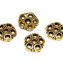 Capacel metalic, auriu antichizat, 8x2 mm