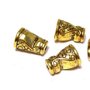 Capacel metalic, auriu antichizat, 7.5x10 mm