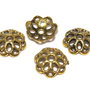 Capacel metalic, auriu antichizat, 12x3 mm