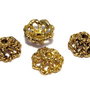 Capacel metalic, auriu antichizat, 9x4 mm