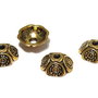 Capacel metalic, auriu antichizat, 9x4 mm