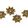 Capacel metalic, auriu antichizat, 9x3 mm
