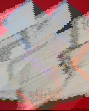 set 9 batiste cu dantela