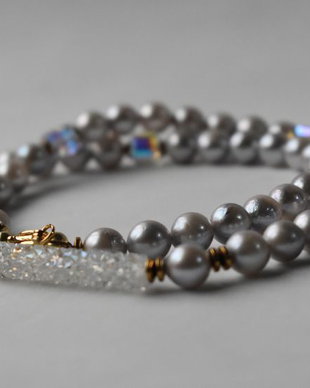 Colier din perle de cultura si cristale Swarovski