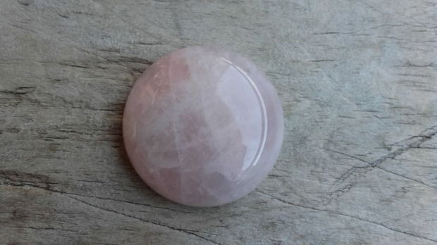 Cabochon cuart roz, 30 mm