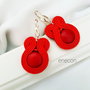 Cercei soutache rosii