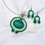 Set soutache verde cu malachit