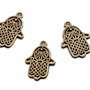 Charm manuta Hamsa bronz antichizat