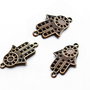 Link manuta Hamsa bronz antichizat cu baza cabochon 5 mm
