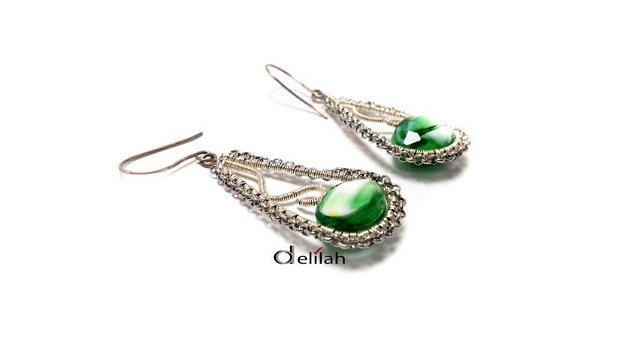 Green Crystals Liana Earrings