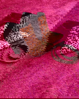 Ghete piele ponei si piele intoarsa ALDO.