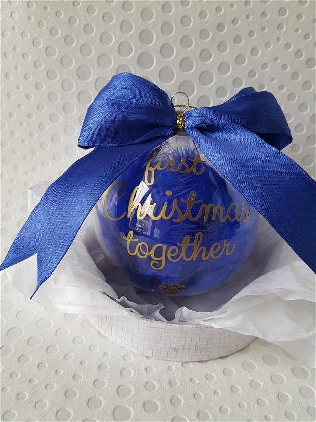 Globuri personalizate "First Christmas together" 8 cm