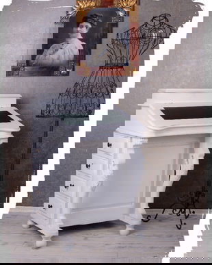 Secretaire din lemn masiv alb