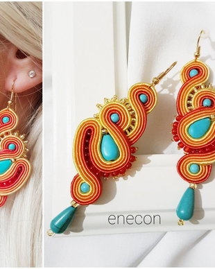 Cercei soutache lungi