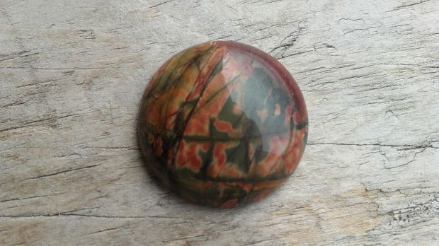 Cabochon jasp Picasso, 30 mm