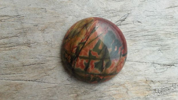 Cabochon jasp Picasso, 30 mm