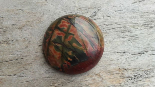 Cabochon jasp Picasso, 30 mm