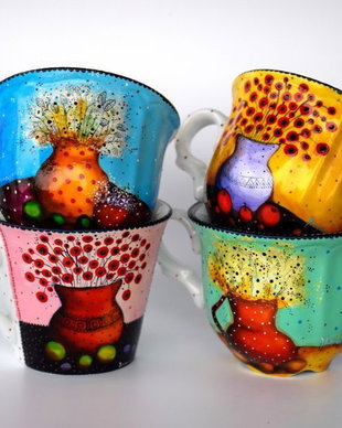 Set O Ceasca cu Farfurie - Nature & Colors Collection - Alege un model !