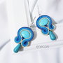 Cercei soutache turcoaz