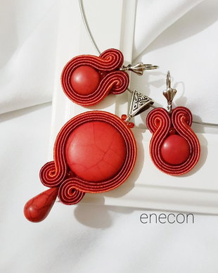 Set soutache rosu