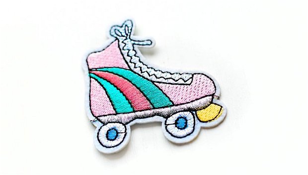 Patch cu broderie  - ROLLERSKATES -  [iron on] - 1 buc