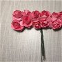 Buchet 12 floricele roz de hârtie