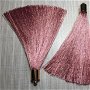 Ciucuri (7cm) mătase, roz, cu capacele aurii