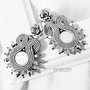 Cercei soutache argintii