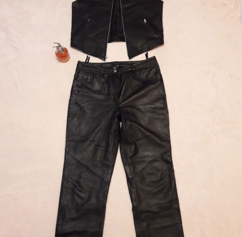 Set biker piele naturală.