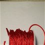 1m Șnur roșu (3 mm) răsucit