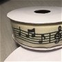 (1 rola) Banda decorativa (2 cm)cu note muzicale
