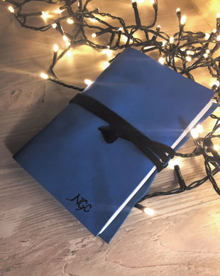 Agenda/Jurnal de piele cusut manual si personalizat