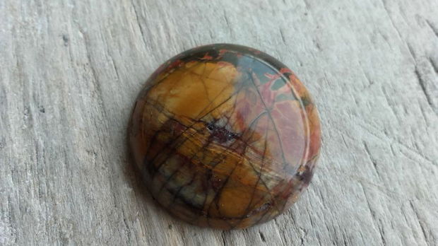 Cabochon jasper Picasso, 30 mm